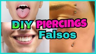 DIY  Como Hacer Piercings Falsos en Casa y que Parezcan REALES  NatyGloss [upl. by Anya]