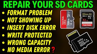 SD Card Format Problem  Memory Card Not Formatting  How To Fix Sd Card Not Showing On Pc [upl. by Hollington]