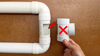 Few plumbers apply this technique to insert a PVC tee without cutting the pipe [upl. by Souvaine]