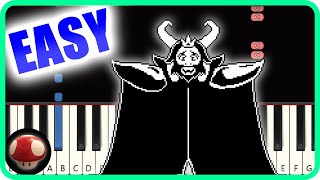 Bergentrückung  ASGORE  Undertale  EASY Piano TutorialSynthesia Top Anime Music [upl. by Ydwor]