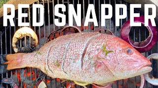 How to Grill Whole Red Snapper  Grilled Red Snapper [upl. by Trebreh193]