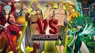 Ban VS Escanor Genos VS Deep Sea King Saitama VS Tatsumaki AND More Minecraft [upl. by Aneetak717]