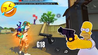 😂RETOSOLO PUEDO JUGAR CON LA G18 EN 1VS 4 🔥 [upl. by Derk]