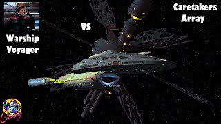 Warship Voyager VS Caretakers Array  Star Trek Voyager  Starship Battles [upl. by Asia]