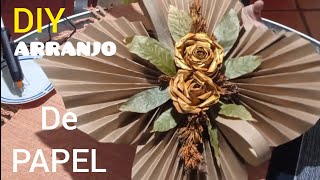 ARRANJO DECORATIVO DE PAPEL SIMPLES E ELEGANTE DIY [upl. by Airlia357]