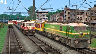 THREE TRAIN PARALLEL ARRIVAL AT STATION  BUMPY RAILROAD  Train Simulator  Rail  It Gamer Boy [upl. by Lauryn]