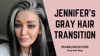 GRAY HAIR TRANSITION STORY  JENNIFER [upl. by Eseer]