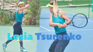 Lesia Tsurenko Gym Warm Up and Workout [upl. by Senecal620]