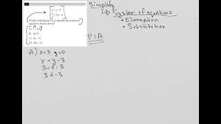 x  y  3 x2  2y  6 Which ordered pair xy satisfies the system of equations shown above [upl. by Llerrit]