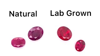 Comparison Video  Natural Rubies VS Lab Grown Rubies by Lannyte Gemstones [upl. by Dopp]