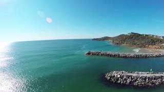 Shark footage from the MJ Visual Media drone at Evans Head NSW Australia [upl. by Nalloh]