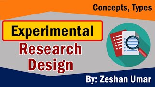 Experimental Research Design and its Types by Zeshan Umar [upl. by Eidson214]