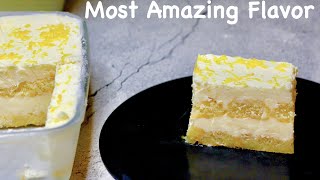 The Best Tiramisu Recipe ever  Lemon Tiramisu No Bake  Most amazing tiramisu Flavor [upl. by Nileek]