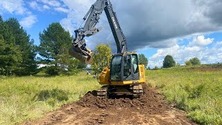 Fixing a flooded road with an excavator [upl. by Handbook]