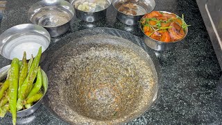 పచ్చి మిరపకాయ రోటీ పచ్చడిVillage style pachi mirchi roti Pachadi recipe for dosa chapati [upl. by Fe]