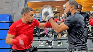 ANESONGIB LANDING CONCUSSIVE PUNCHES amp SHOWS CRAZY POWER IN WORKOUT FOR AUSTIN MCBROOM [upl. by Biddie]