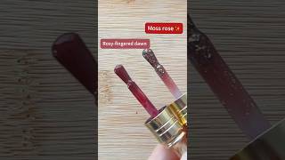 Moss rose 🥀 nailspolish vcnd nailtech naildesign blingnails cutenails rednails autumnnails [upl. by Yarod]