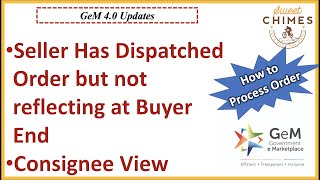 Buyer not able to Process Order  Seller Dispatched but Process Order Option Not Coming  Consignee [upl. by Max]