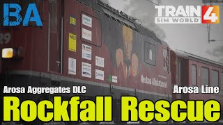 Rockfall Rescue  Arosa Aggregates DLC  Rivet Games  Arosa Line  Train Sim World 4 [upl. by Earej]