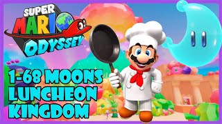 luncheon kingdom power moon guide super mario odyssey all moons 168 [upl. by Eilrahs255]