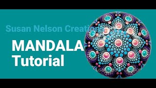 Beginner Mandala Tutorial real time dotting step by step by Susan Nelson [upl. by Iahs]