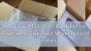 Review Marshall Emberton Portable Speaker Waterproof Wireless Bluetooth Speaker  Black  Black amp B [upl. by Dunc]