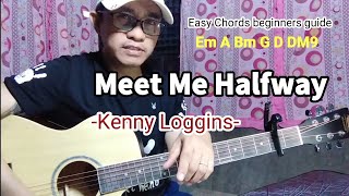 Meet Me Halfway Kenny Loggins Easy guitar chords Tutorial litsmixtv [upl. by Calmas]