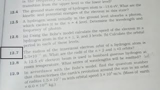 the radius of the innermost electron orbit of hydrogen atom is 53 ×10 11 m [upl. by Eboh]