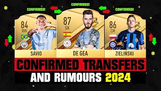 FIFA 24  NEW CONFIRMED TRANSFERS amp RUMOURS 🤪🔥 ft De Gea Savio Zielinski etc [upl. by Roberta258]