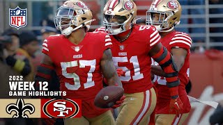 New Orleans Saints vs San Francisco 49ers  2022 Week 12 Game Highlights [upl. by Gaulin189]