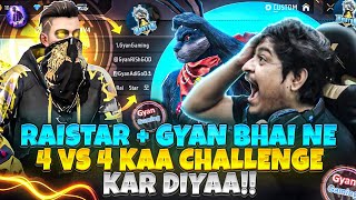 Raistar  Gyan Bhai ne 4v4 kaa Challenge de diyaa😱😍 [upl. by Izaak]