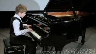 A DIABELLI Andante Cantabile de la Sonatine op151 no 3 Tudor Calin DIACONU [upl. by Arutnev]