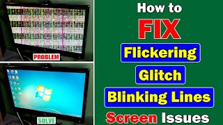 How to Fix Flickering Lines or Glitch Screen Problem in PCLaptop [upl. by Calore]