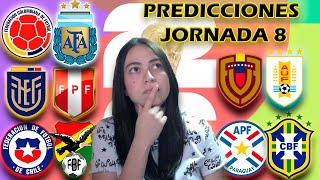 PREDICCIÓN ELIMINATORIAS MUNDIAL 2026🌎⚽  JORNADA 8🔥 [upl. by Beka]