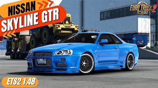 Nissan Skyline GTR R34 Euro Truck Simulator 2 ETS2 148 ATS 148 [upl. by Maidel]