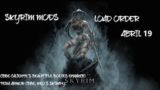 SKYRIM XBOX1 Mods Load order ABR19  CBBE Tera Armor Keo´s Skimpy [upl. by Naahs]