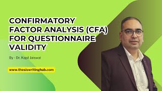 Confirmatory Factor Analysis CFA for Questionnaire Validity [upl. by Eleaffar]