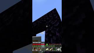 Construí o portal do Nether 😁 minecraft netherportal gameplay minecraftshorts [upl. by Fredia]