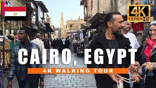 4K Cairo Egypt Walking Tour  Cairo Souq Market Walk  4K HDR 60fps [upl. by Ayaladnot]