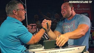 John BRZENK vs Travis BAGENT arm wrestle for 10 000 [upl. by Nuahsar]