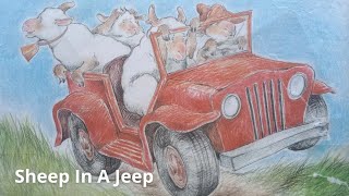 Sheep In A Jeep Vintage Classic Childrens Book Childrens Books Read Aloud [upl. by Eimia]