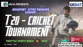 NFCC Vs THROTTLE SPORTS WORLD Rockfort Cities Premier League [upl. by Arondell836]