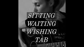 Sitting Waiting Wishing by Jack Johnson Guitar Part with FREE TAB [upl. by Esirec]