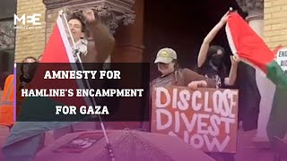 Hamline University grants amnesty to student encampment for Gaza [upl. by Rori]