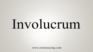 How To Say Involucrum [upl. by Attesoj]