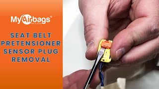 How to Remove Seat Belt Pretensioner Sensor Plug  MyAirbags [upl. by Vasili]