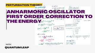 04anharmonic oscillator first order correction to the energy [upl. by Brandwein]