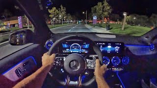 2022 MercedesAMG GLA45 POV Night Drive 3D AudioASMR [upl. by Corvese]