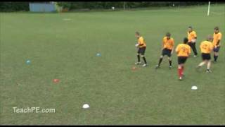 Basic Rugby Drills  Front on tackle drill [upl. by Enelehcim548]