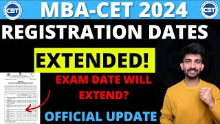 MBA CET Registration form filling dates Extended  MBA CET Registration Process Dates Extended [upl. by Lajib]